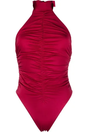 Noire Swimwear Geraffter Neckholder-Badeanzug