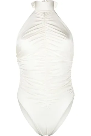 Noire Swimwear Geraffter Neckholder-Badeanzug