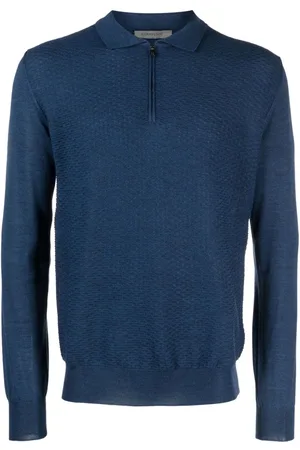 corneliani Fein gestricktes Poloshirt