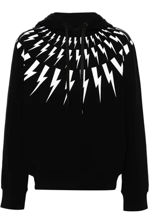 Neil Barrett Hoodie mit Blitz-Print
