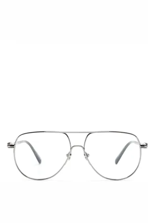 Moncler Pilotenbrille mit Logo-Schild