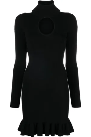 Pinko Geripptes Minikleid mit Love Birds-Schild