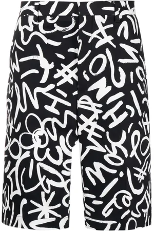 Moschino Chino-Shorts mit Monogramm-Print