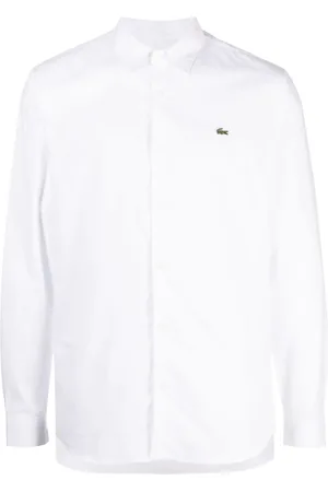 Lacoste Popeline-Hemd mit Logo-Stickerei