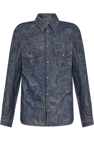 Etro Jeanshemd mit Paisley-Print