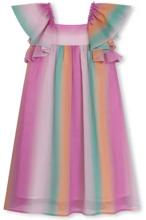 Chloé Kleid mit ausgeblichenen Streifen