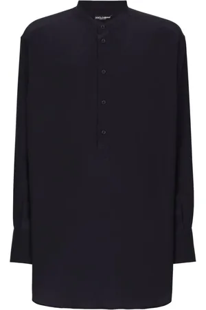 Dolce & Gabbana Hemd aus Seide mit Stehkragen
