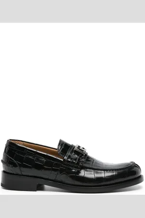 VERSACE Greca Loafer mit Kroko-Optik