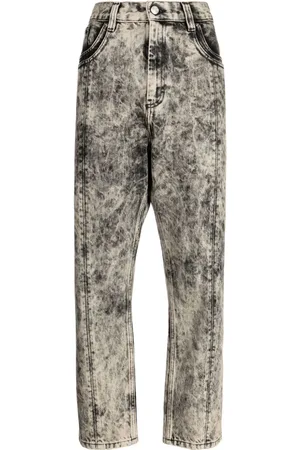 Namacheko Gerade Jeans mit Bleach-Effekt