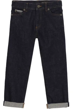Dolce & Gabbana Straight-Leg-Jeans mit Logo-Schild