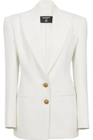 Balmain Einreihiger 2-Button Blazer aus Krepp