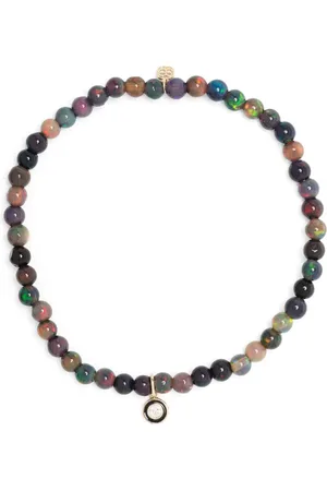 Sydney Evan 14kt Gelbgold-Perlenarmband mit Opal und Diamanten