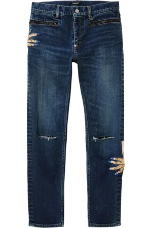 UNDERCOVER Straight-Leg-Jeans mit Stickerei