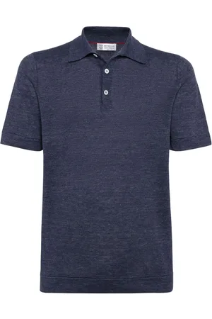 Brunello Cucinelli Poloshirt mit geripptem Kragen