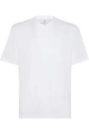Brunello Cucinelli T-Shirt mit V-Ausschnitt