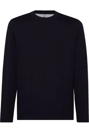 Brunello Cucinelli T-Shirt mit geripptem Kragen
