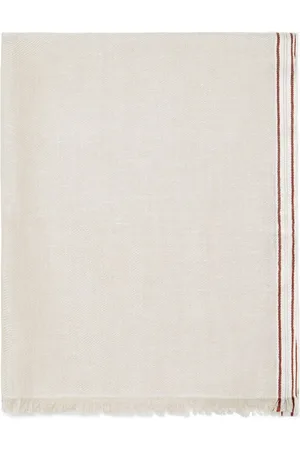 Brunello Cucinelli Schal mit gestreiftem Rand