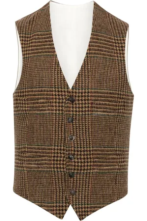 Ralph Lauren Karierte Tweed-Weste
