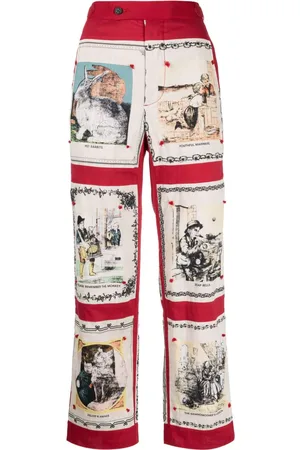 BODE High-Waist-Hose mit grafischem Print