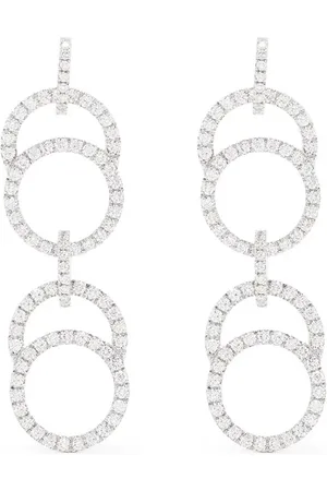 COURBET 18kt Weißgoldohrringe mit synthetischen Diamanten