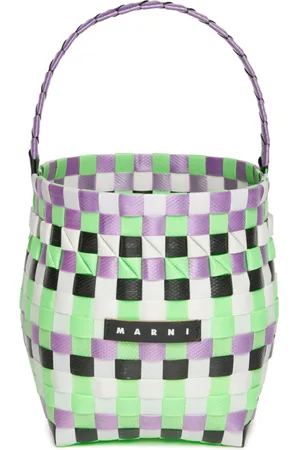Marni Gewebte Beuteltasche mit Logo-Applikation