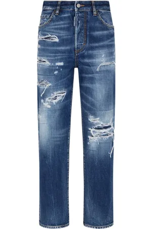 Dsquared2 Gerade Jeans in Distressed-Optik