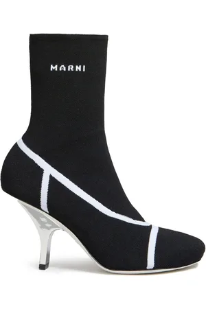 Marni Stiefeletten mit Intarsien-Logo