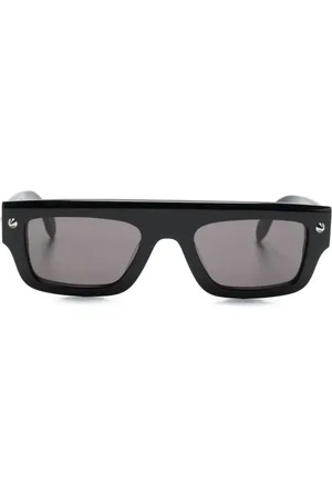 Alexander McQueen Sonnenbrille mit eckigem Gestell