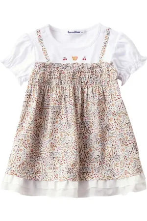 Familiar Kleid im Layering-Look mit Blumen-Print