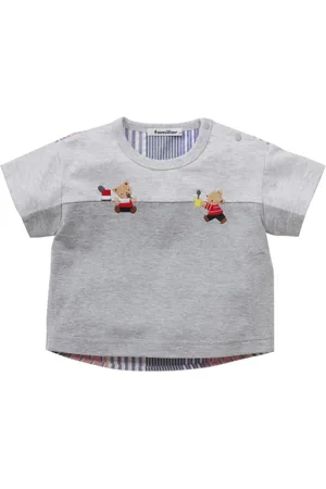 Familiar T-Shirt mit Bärenstickerei