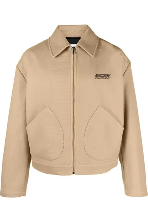 Moschino Bestickte Hemdjacke mit Fischgrätenmuster