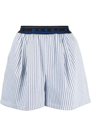 Marni Gestreifte Shorts mit Logo-Bund