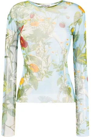MONSE T-Shirt mit botanischem Print