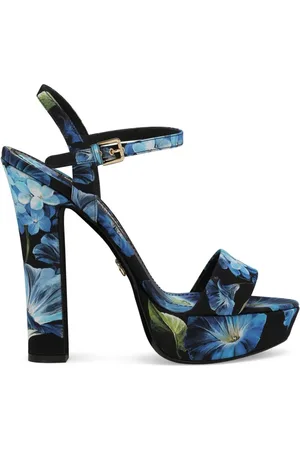 Dolce & Gabbana Plateau-Sandalen mit Blumen-Print