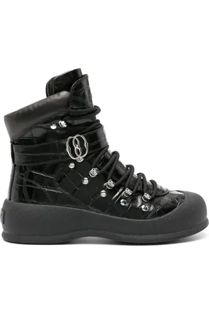 Bally Stiefel mit Kroko-Effekt