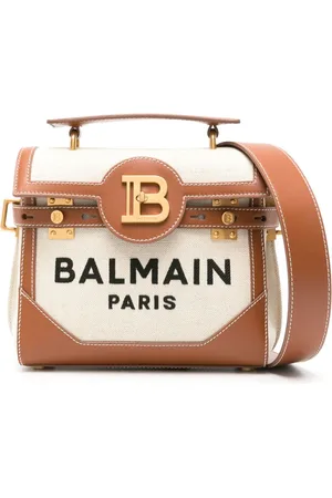 Balmain B-Buzz Canvas-Umhängetasche 23cm