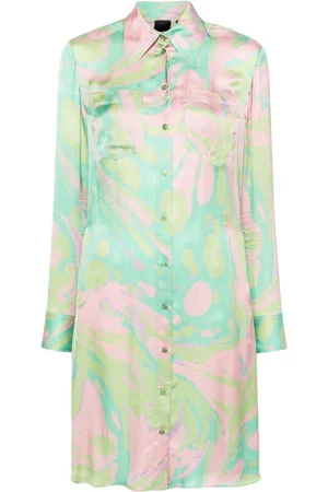 Pinko Hemdkleid mit abstraktem Print