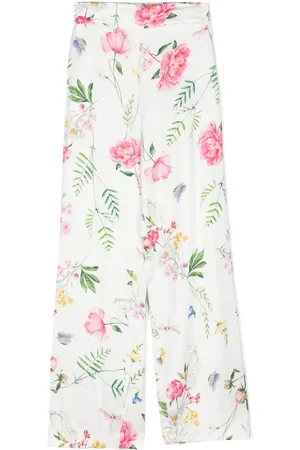 MONNALISA Weite Hose mit Blumen-Print