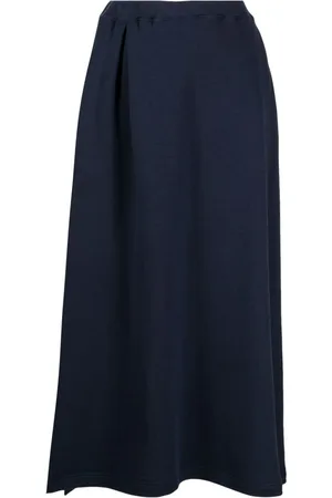 YOHJI YAMAMOTO High-Waist-Midirock mit Falten