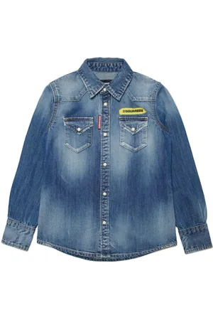 Dsquared2 Jeanshemd mit Druckknopfverschluss