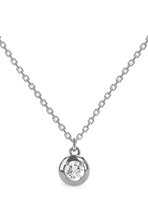 Pragnell 18kt Skimming Weißgoldhalskette mit Diamanten