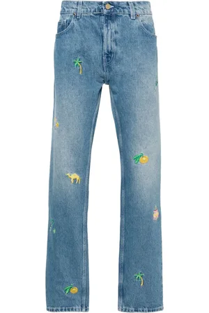 Casablanca Straight-Leg-Jeans mit Stickerei