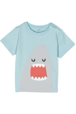 Stella McCartney T-Shirt mit Hai-Print