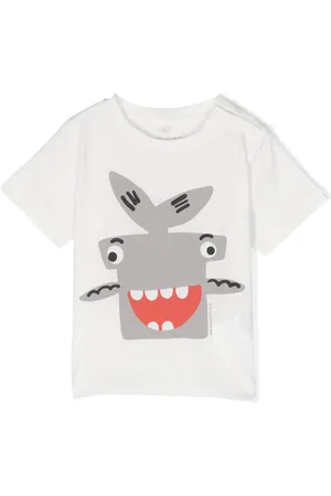Stella McCartney T-Shirt mit Hai-Print