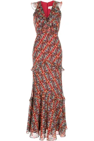 SALONI Rita Kleid mit geometrischem Muster