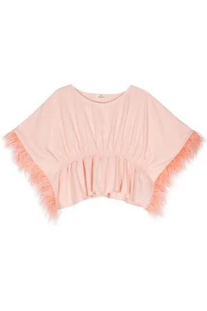 Le pandorine Kaftan mit Federbesatz