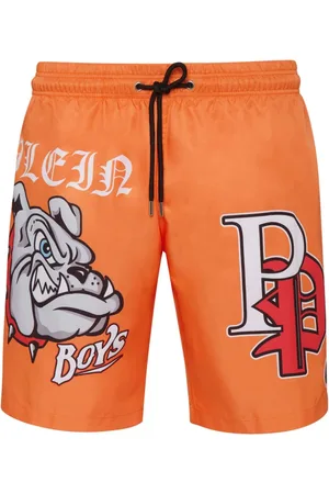 Philipp Plein Badeshorts mit Logo-Print