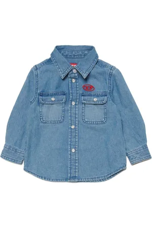 Diesel Cartob Jeanshemd mit Logo-Stickerei