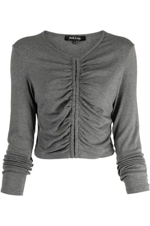 tout a coup Gerüschter Cropped-Cardigan