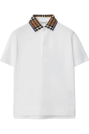 Burberry Poloshirt mit kariertem Kragen
